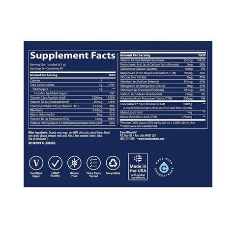 Trace Minerals, Electrolyte Stamina Power Pack Tangerine, 30 Packets Trace Minerals
