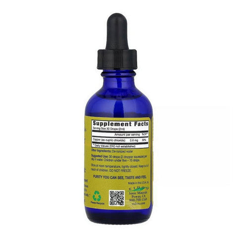 Eidon Ionic Minerals, Copper Liquid Concentrate, 2 Oz Eidon Ionic Minerals