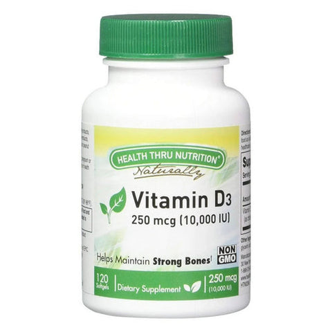 Vitamin D3 In Oraginc Extra Virgin Olive Oil 120 Softgels by Health Thru Nutrition