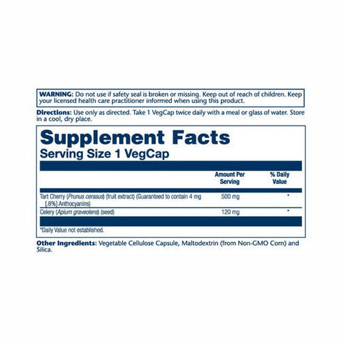 Solaray, Tart Cherry Celery Seed, 60 Veg Caps Solaray