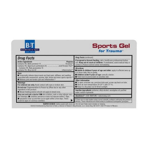 Boericke & Tafel, Sports Gel, 2.5 Oz Boericke & Tafel