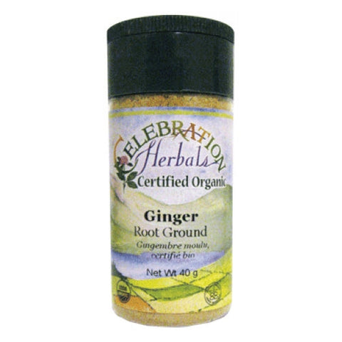 Celebration Herbals, Ground Organic Ginger Root, 40 grams Celebration Herbals