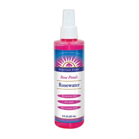 Heritage Store, Flower Water, ROSEWATER ATOMIZER, 8 OZ Heritage Store