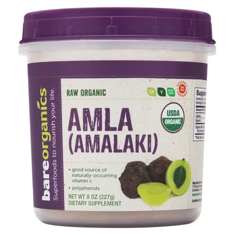 Bare Organics, Organic Amla Powder Indian Gooseberry, 8 Oz Bare Organics