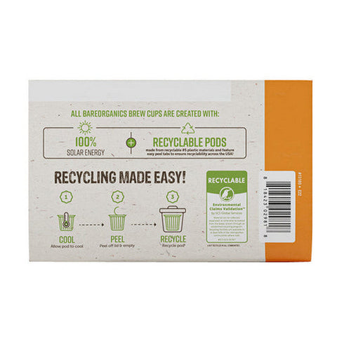 Bare Organics, Focus Coffee K-Cups, 10 Count Bare Organics