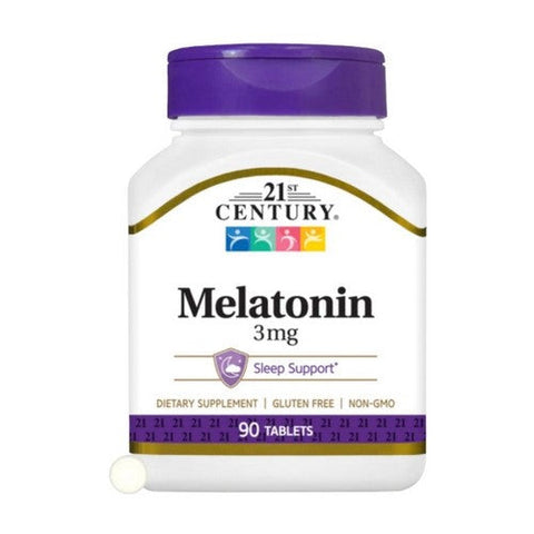 21st Century, Melatonin, 3 mg, 90 Tabs 21st Century