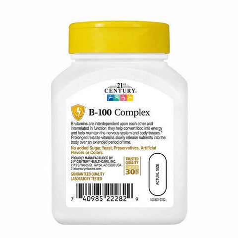 21st Century, B-100 Complex Prolonged Release, 60 Tabs 21st Century