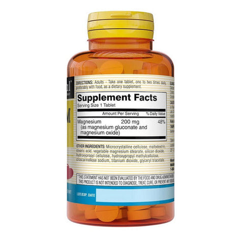Mason, Magnesium Tablets, 200 Mg, 100 Tabs Mason