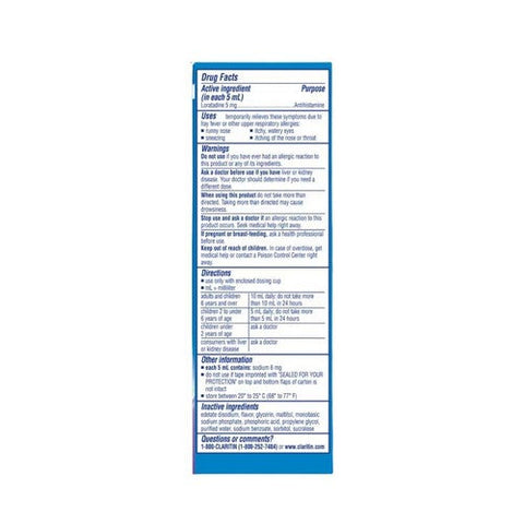 Claritin, Children'S Loratadine Antihistamine 24 Hour Allergy Grape, 4 Oz Claritin