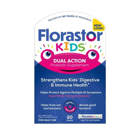 Florastor, Kids Dual Action Probiotic Easy To Mix Powder, 20 Each Florastor