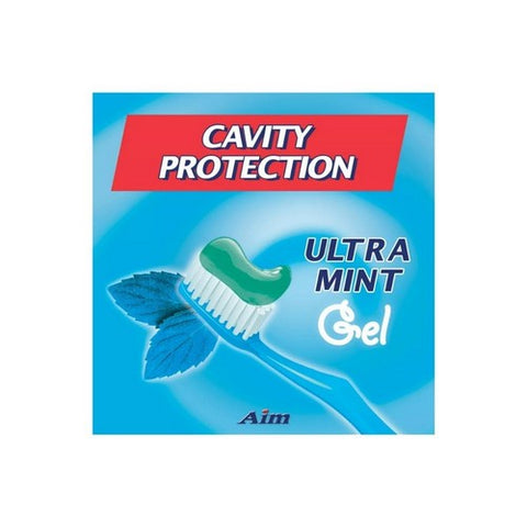 Aim, Whitening Anticavity Fluoride Gel Toothpaste Fresh Mint, 5.5 Oz