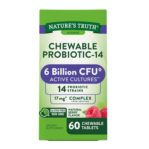 Nature's Truth, Daily Probiotic-14Chewable Natural Berry, 60 Tabs Nature's Truth