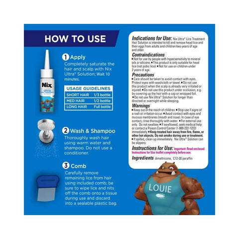 Nix, Ultra 2-In-1 Lice Elimination System, 3.4 Oz Nix
