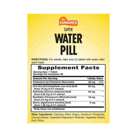 Sundance, Super Water Pill Tablets, 60 Tabs Sundance