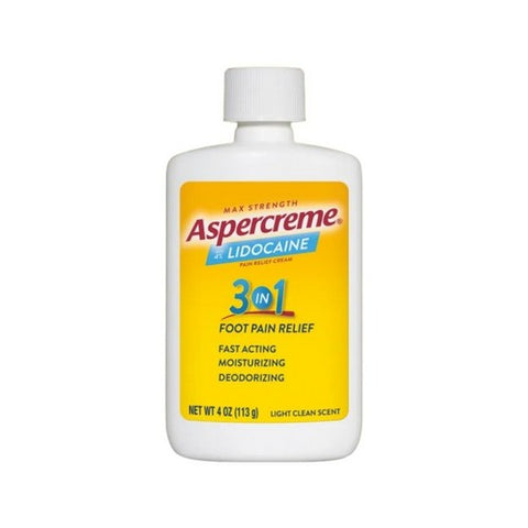 Aspercreme, Foot Pain Creme With 4% Lidocaine, 4 Oz Aspercreme