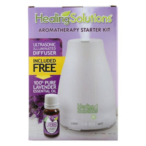 Healing Solutions, Ultrasonic Illuminated Diffuser Lavender, 1 Count Healing Solutions