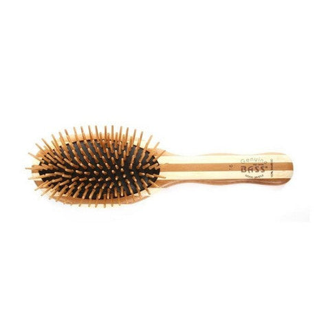 Bass Brushes, Large Oval Hair Brush Cushion Wood Bristles, 1 Each Bass Brushes