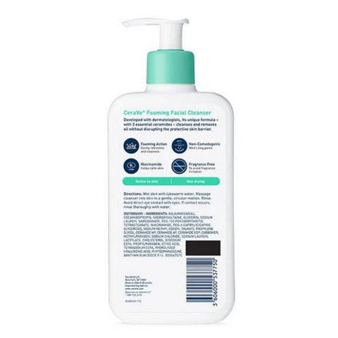 Cerave, Foaming Facial Cleanser For Normal To Oily Skin, 12 Oz Cerave