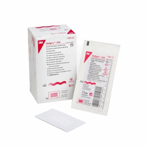 3M, Composite Dressing Medipore 2-3/8 X 4 Inch Rectangle Sterile Nonwoven Backing, Box Of 50 3M