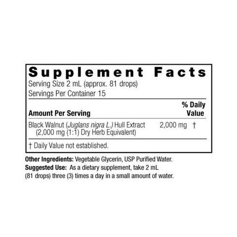 Nature's Answer, Black Walnut Hulls Alcohol Free, 1 Oz Nature's Answer