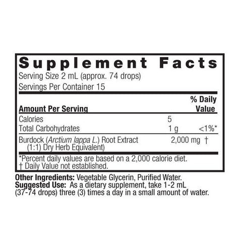 Nature's Answer, Burdock Root Alcohol Free, 1 Oz Nature's Answer
