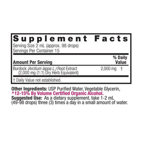 Nature's Answer, Burdock Root Low Alcohol, 1 Oz Nature's Answer