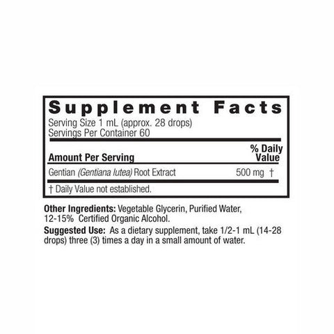 Nature's Answer, Gentian Root Extract Low Alcohol, 1000 Mg, 2 Oz Nature's Answer