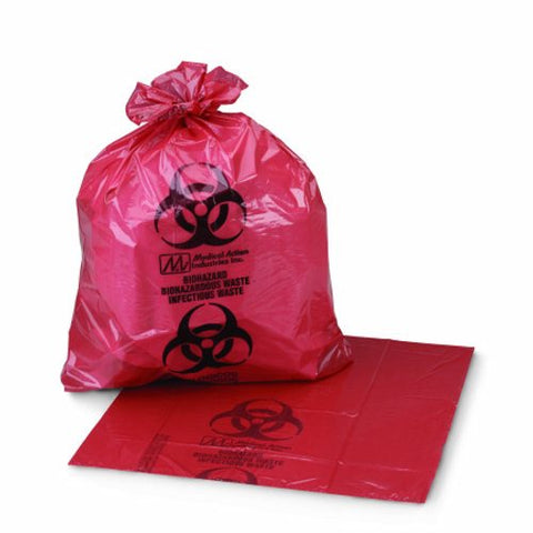 Infectious Waste Bag McKesson 30 - 33 gal. Red 31 X 41 Inch Case of 250 by McKesson