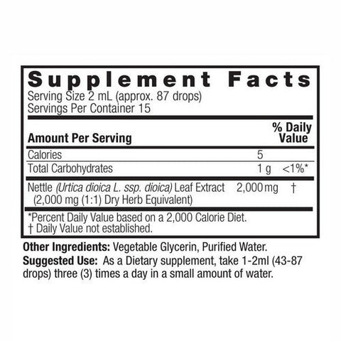 Nature's Answer, Nettle Leaf, Alcohol Free Extract 1 FL Oz Nature's Answer