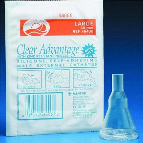 Coloplast, Male External Catheter Clear Advantage Self-Adhesive Strip Silicone X-Large, 1 Each Coloplast
