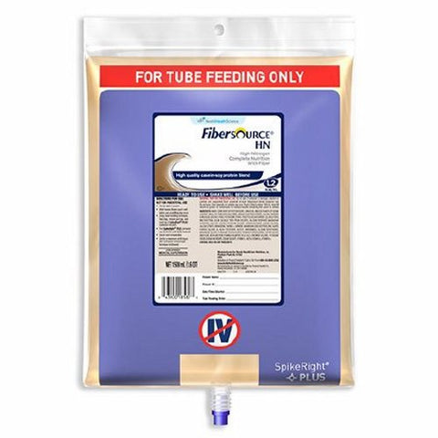 Tube Feeding Formula Fibersource  HN 1500 mL Bag Ready to Hang Unflavored Adult Count of 1 by Nestle Healthcare Nutrition