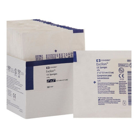 Excilon, I.V. Sponge 2 X 2 Inch 6-Ply Sterile, Box Of 35 Excilon