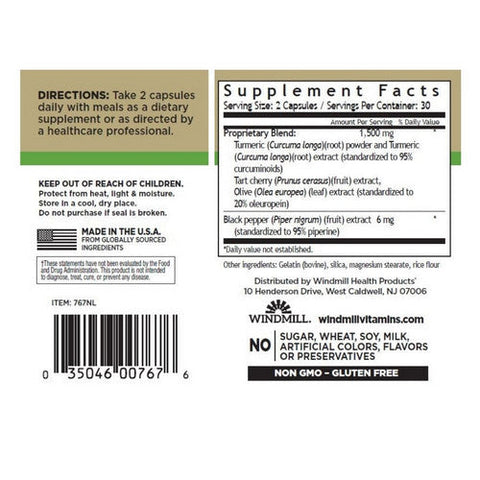 Windmill Health, Turmeric Complex, 1500 mg, 60 Caps Windmill Health