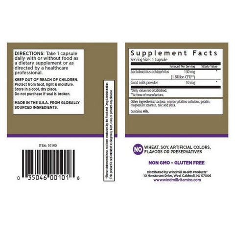 Windmill Health, Acidophilus with Pectin, 100 Caps Windmill Health