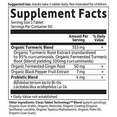 Garden of Life, Organics Extra Strength Turmeric Inflammatory Response, 60 Vegan Tabs Garden of Life