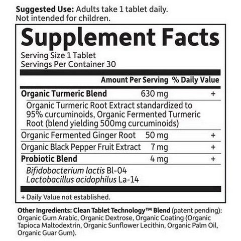 Garden of Life, Organics Maximum Strength Turmeric Joints & Mobility, 30 Vegan Tabs Garden of Life