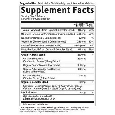 Garden of Life, Organics Adrenal Daily Balance, 120 Vegan Tabs Garden of Life
