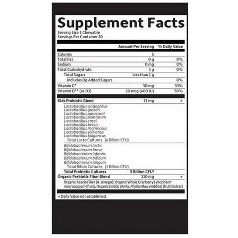 Garden of Life, Dr. Formulated Probiotics Organic Kids Plus Strawberry Banana, 30 Chewable Tabs Garden of Life