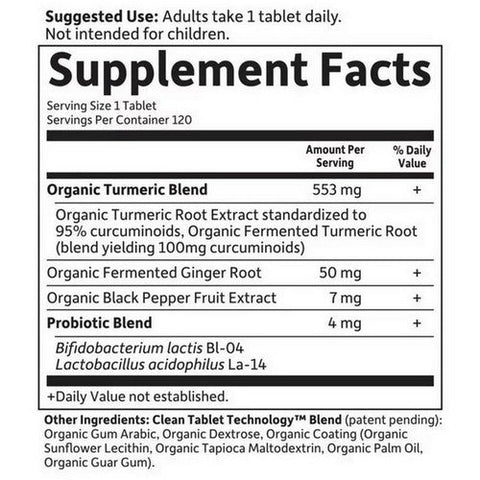 Garden of Life, Organics Extra Strength Turmeric Inflammatory Response, 120 Vegan Tabs Garden of Life