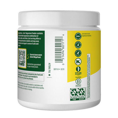 MegaFood, Relax Plus Calm + Magnesium Powder Raspberry Lemonade Flavor, 7.5 Oz MegaFood