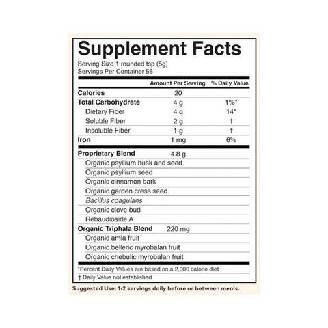 Organic India, Psyllium Pre & Probiotic Fiber Cinnamon Spice, 10 Oz Organic India