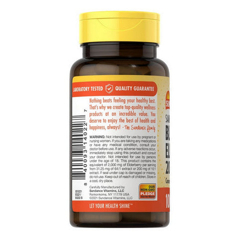 Sundance, Sambucus  Black Elderberry, 1000 mg, 100 Caps Sundance