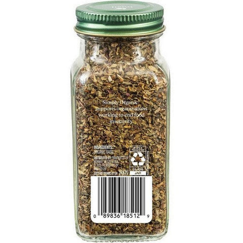 Simply Organic, Organic Basil, 0.54 Oz(Case Of 6) Simply Organic