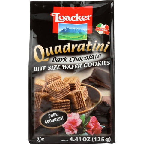 Loacker, Wafer Qudrtni Drk Ch 125G, Case of 6 X 4.41 Oz Loacker