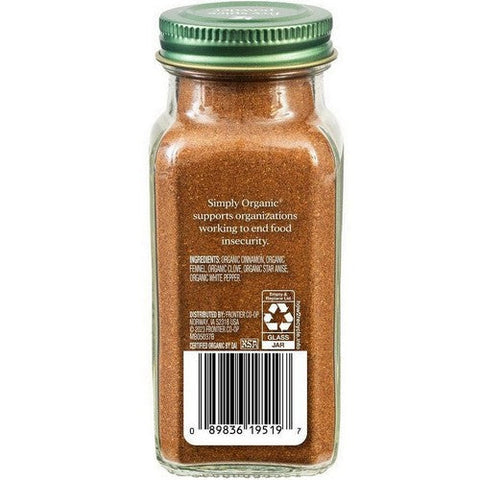 Simply Organic, Organic Five Spice Powder, Case of 6 X 2.01 Oz Simply Organic
