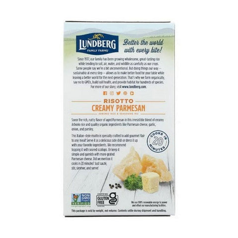 Lundberg, Organic Risotto Creamy Parmesan, 5.5 Oz(Case Of 6) Lundberg