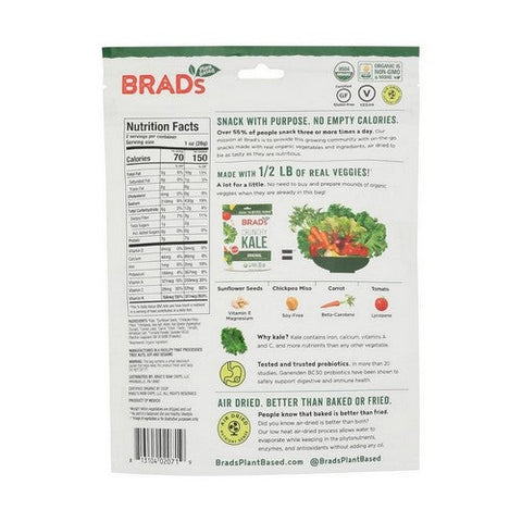 Brads Plant Based, Original Crunchy Kale, 2 Oz(Case Of 12) Brads Plant Based