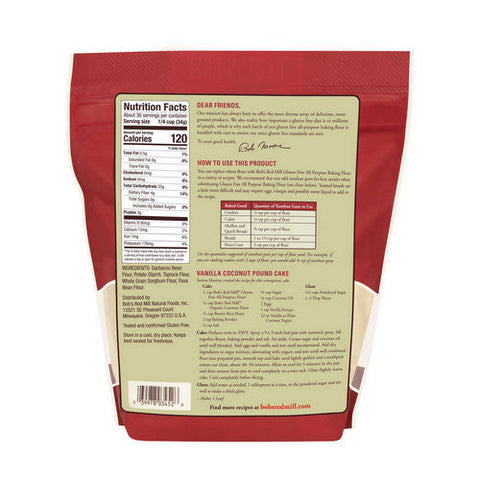 Bobs Red Mill, All Purpose Baking Flour Gluten Free, 44 Oz(Case Of 4) Bobs Red Mill