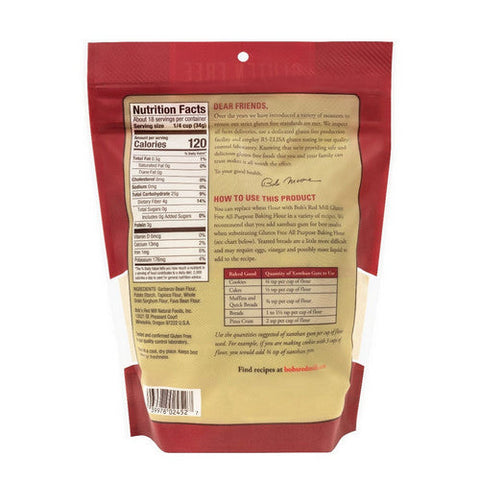 Bobs Red Mill, All Purpose Baking Flour Gluten Free, 22 Oz(Case Of 4) Bobs Red Mill