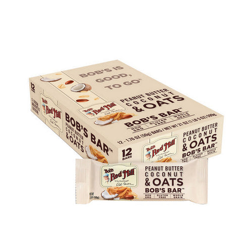Bobs Red Mill, Peanut Butter Coconut & Oats Bob's Bar, 1.76 Oz(Case Of 12) Bobs Red Mill